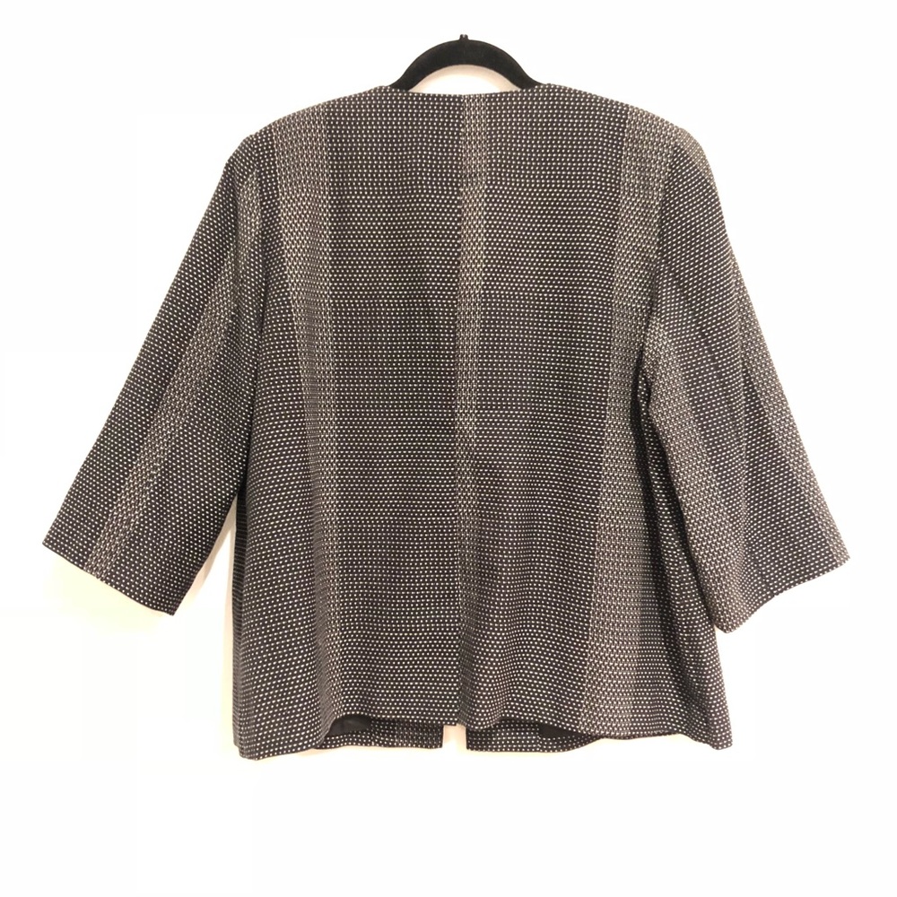 Eileen Fisher L Blazer Open Front Womens Black Ja… - image 5